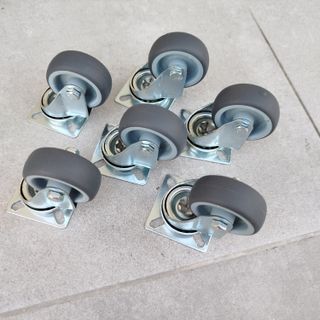 Lote 6 ruedas giratorias para muebles