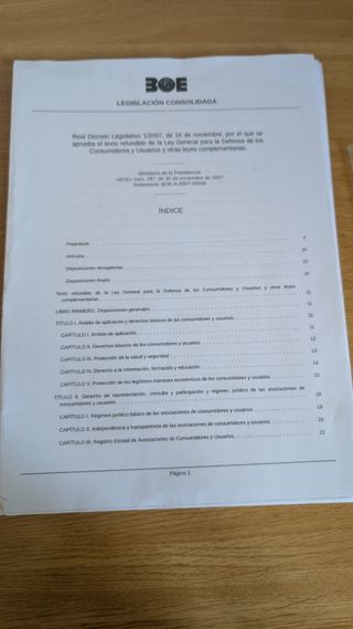 Real decreto legislativo 1/2007