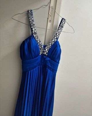 Vestido azul largo fiesta