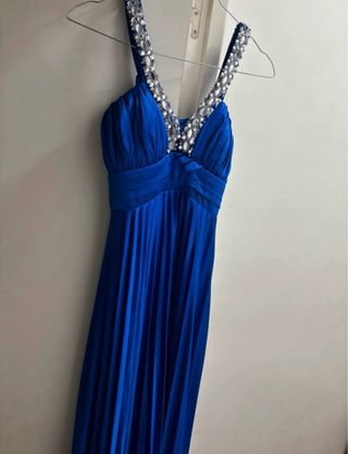 Vestido azul largo fiesta