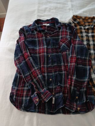 Lote 4 Camisas Cuadros - Rojo, Azul, etc