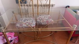 Comedor dorado 6 sillas