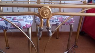 Comedor dorado 6 sillas