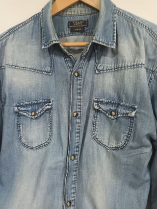 Camisa vaquera Zara Man - Talla 21