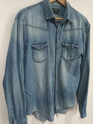 Camisa vaquera Zara Man - Talla 21