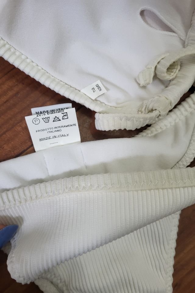 Bikini bianco Made in Italy S-XS