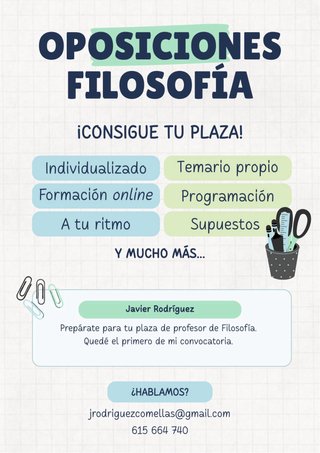 Preparación oposiciones Filosofía 2026-2027