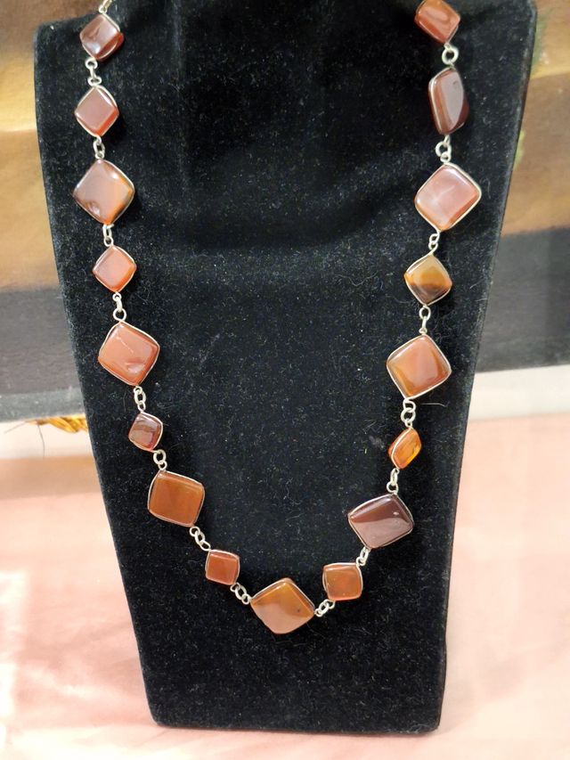 Collana Agata Corniola vintage