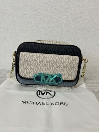 Bolso bandolera Michael Kors beige-azul