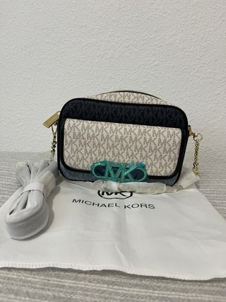 Bolso bandolera Michael Kors beige-azul