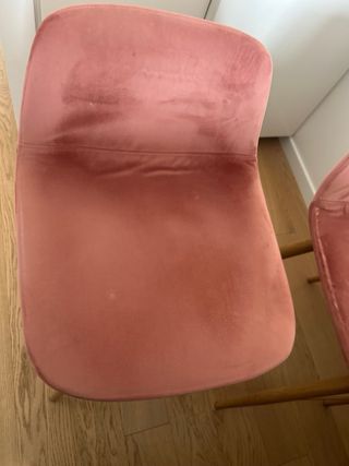 Sgabelli velluto rosa - 2 pezzi