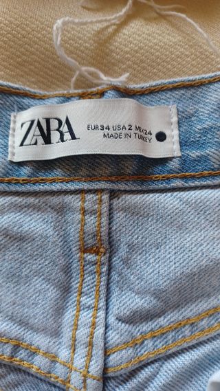 Shorts Zara - beige & azul claro