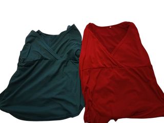 
Camisetas premamá lactancia - rojas y verde azul