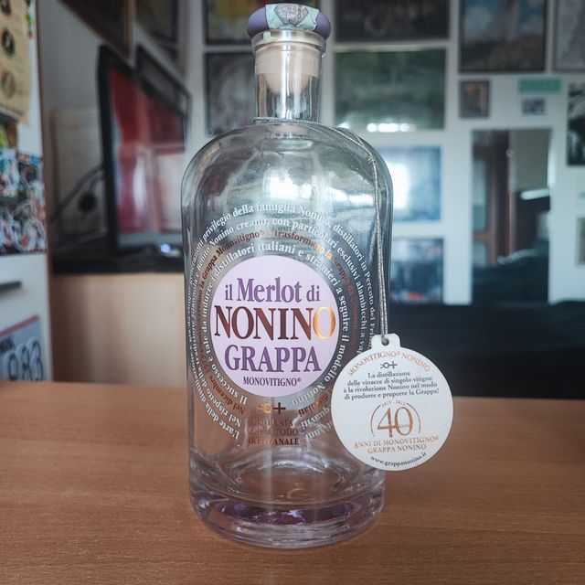 Grappa Nonino Merlot Monovigigno - Bottiglia Vuota