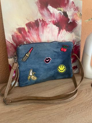 Bolso bandolera vaquero con parches