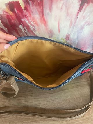 Bolso bandolera vaquero con parches