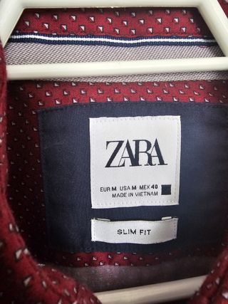 Camisa Zara Burdeos - Talla M