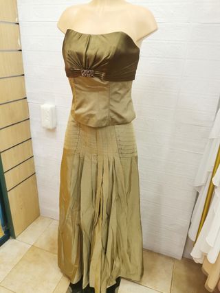 LIQUIDACION! Conjunto alta costura seda talla 44