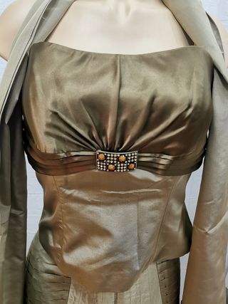 LIQUIDACION! Conjunto alta costura seda talla 44