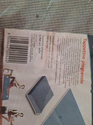 Tappetino per yoga fitness palestra. Rovera. Nuovo