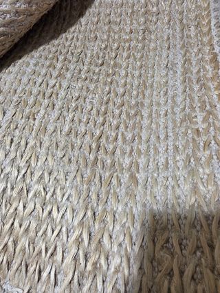 Alfombra yute algodón beige