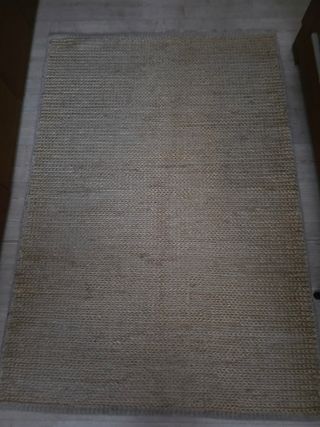 Alfombra yute algodón beige