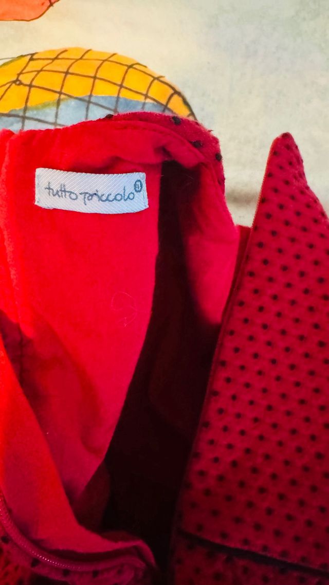 Vestido niña rojo lunares tutto picollo