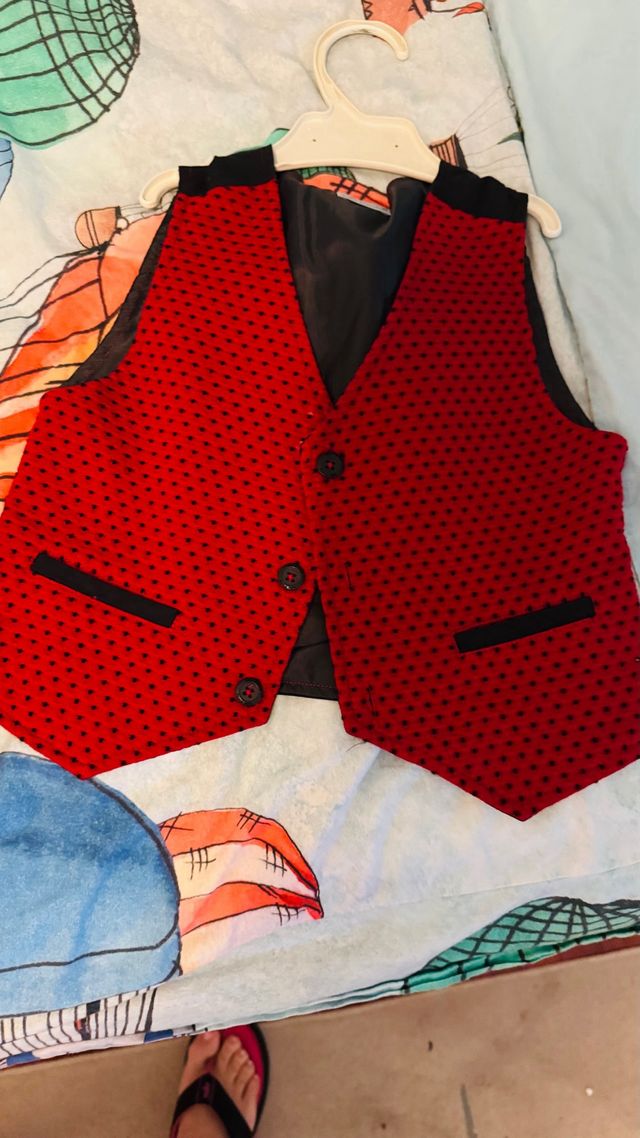 Vestido niña rojo lunares tutto picollo