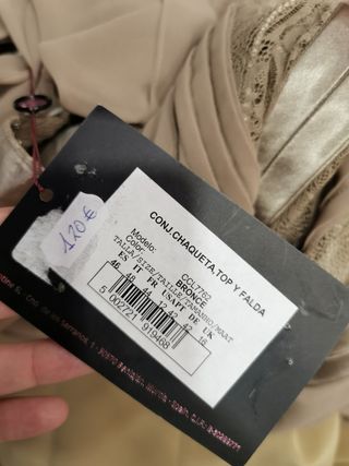 LIQUIDACION! Vestido fiesta beig tallas 50