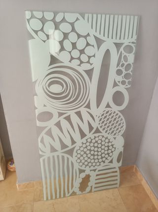 Sobre de mesa de cristal decorado