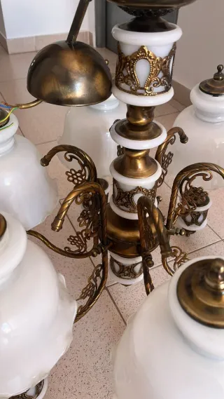 Lampara antigua 6 luces