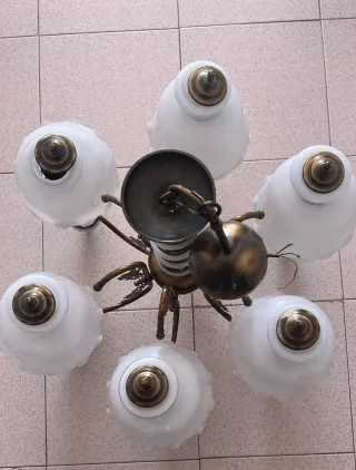 Lampara antigua 6 luces