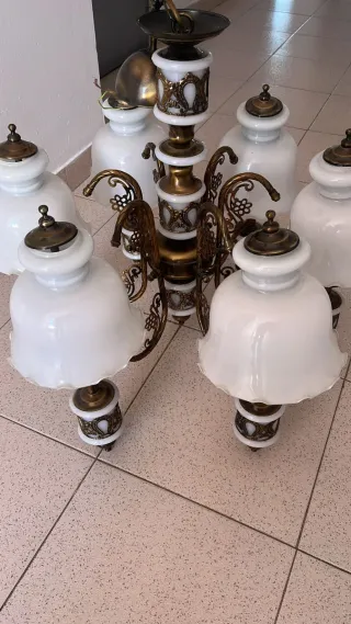Lampara antigua 6 luces