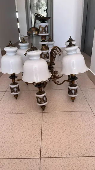 Lampara antigua 6 luces