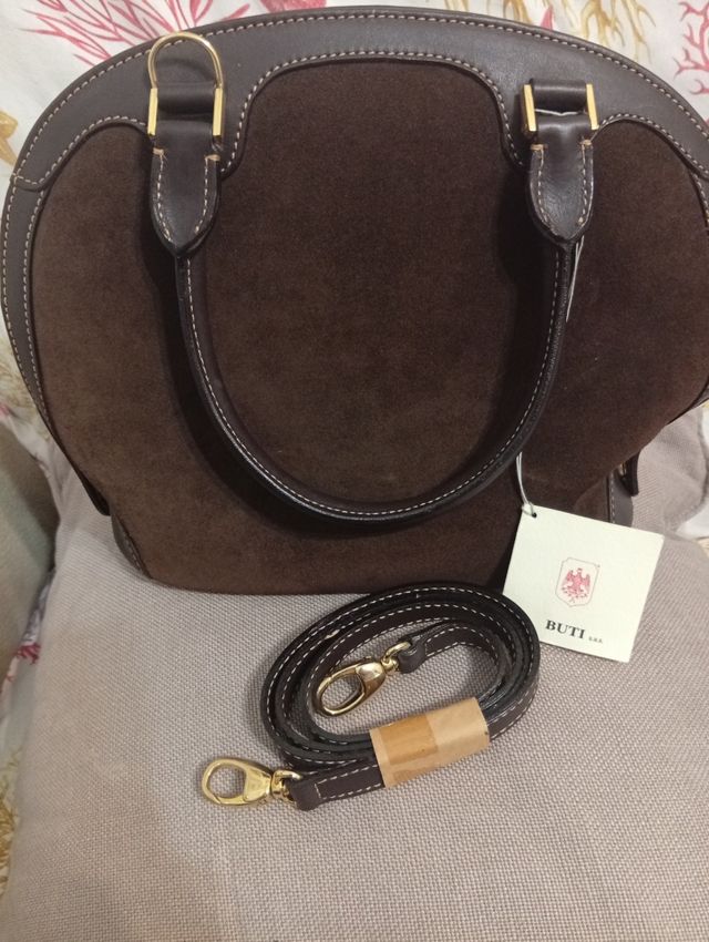 Borsa BUTI in suede marrone