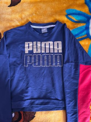 Sudadera Puma mujer azul-rojo