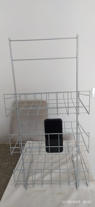 Estante metálico 3 pisos - Gris plata