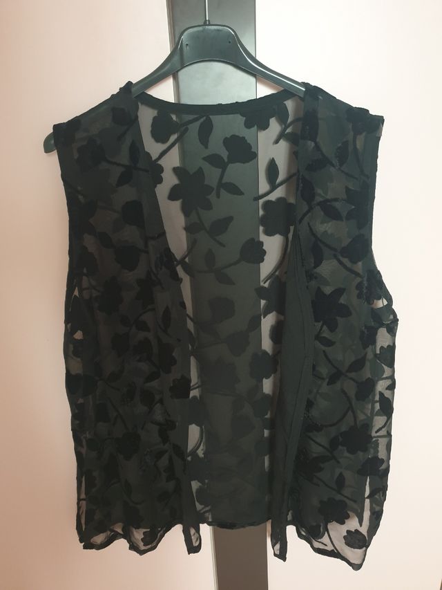 Gilet nero vintage trasparente