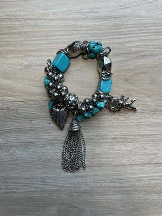 Tobillera y pulsera Plata & Turquesa