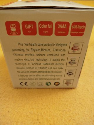 Mini massaggiatore batteria rosso e bianco