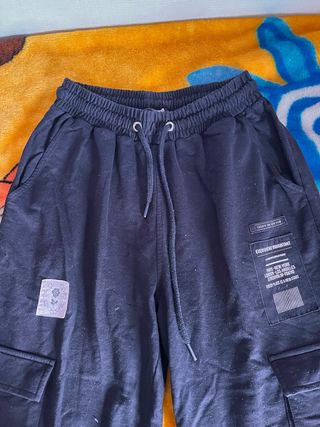 Pantalones chándal negros mujer