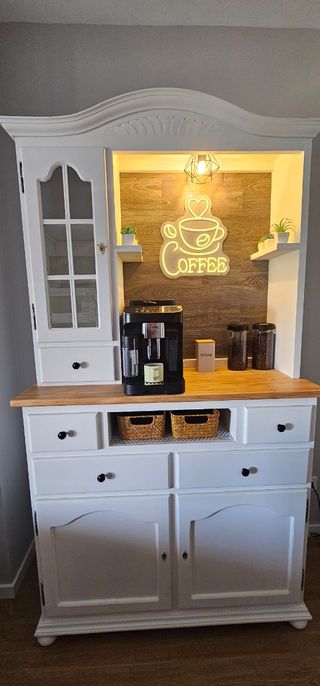 Mueble Cafetera Vintage Blanco