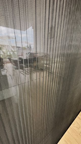 Mosquitera plisada marrón - Puerta corredera