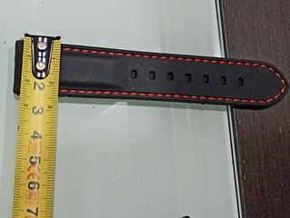 Correa reloj silicona negra-roja