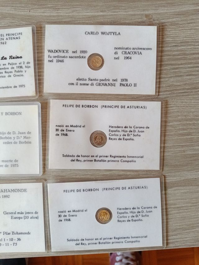 Tarjeta moneda antiguas