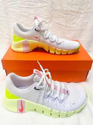 Nike Free Metcon 5 Blancas/Amarillas - 40.5