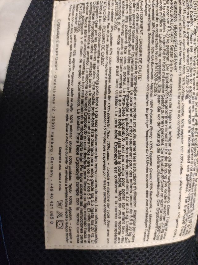 Ergobaby Portabebés Azul