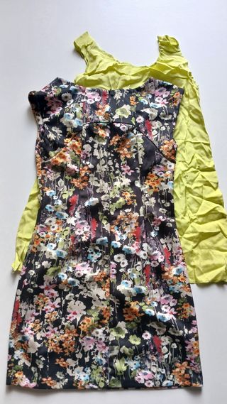 set di 2 Vestiti estivi vintage y2k tubino fiori