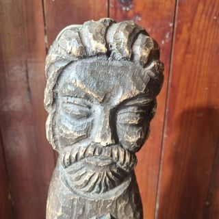 Santo talla de madera antiguo 