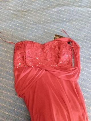 Vestido fiesta burdeos talla 42